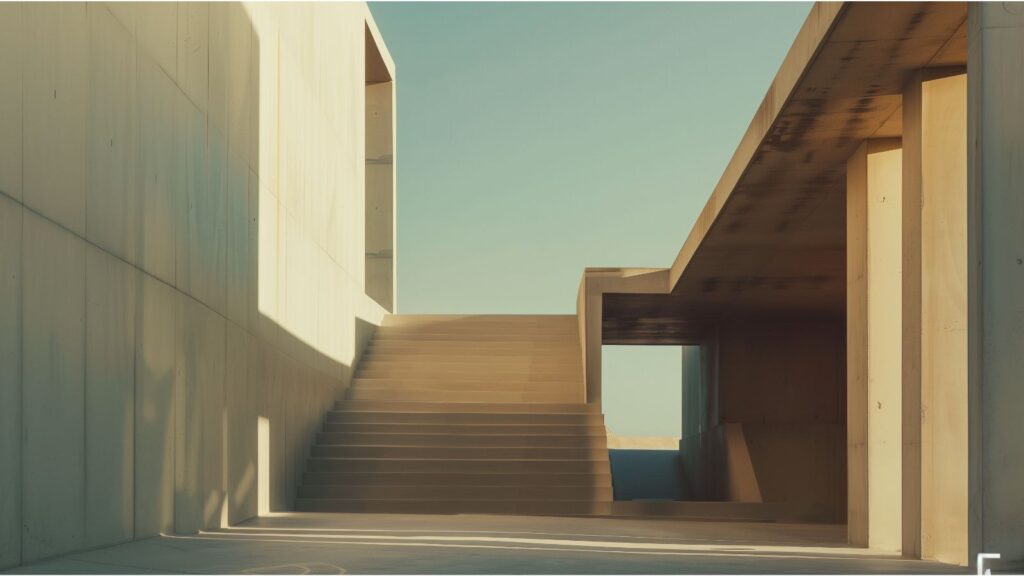 Abstracte, rustige visual die de gestructureerde en onafhankelijke aanpak van Nexum Mobility weerspiegelt.
